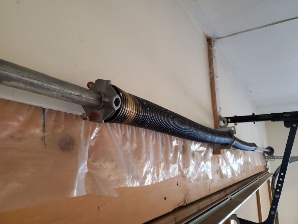 Newly replaced garage door springs